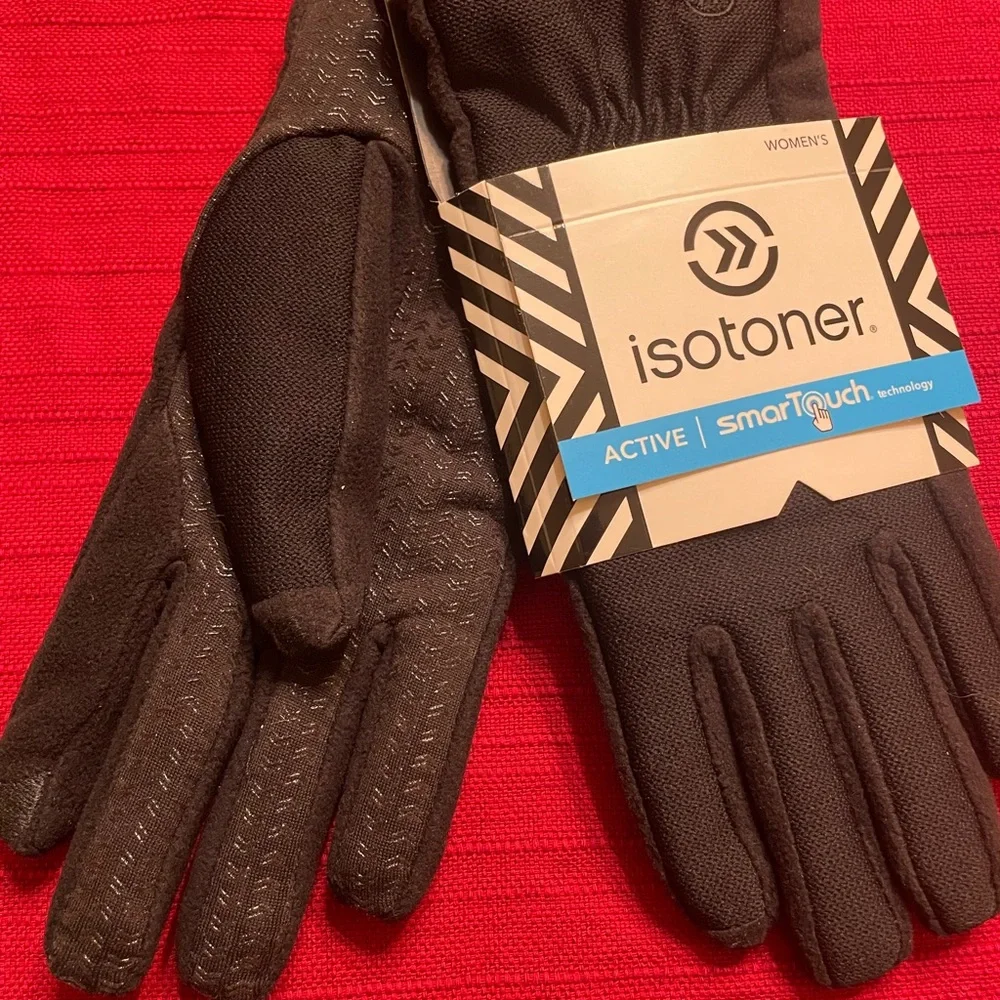 Isotoner Black Women's SmartTouch Gloves - Picture 4 of 5